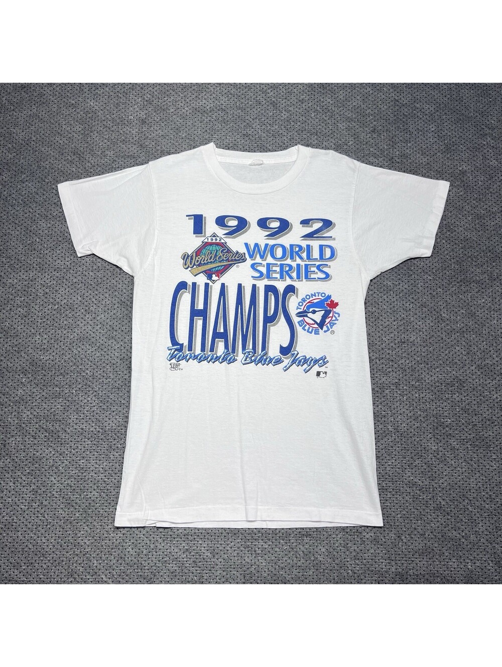 Vintage 1992 Toronto Blue Jays World Series Champions T-Shirt Small RARE MENS